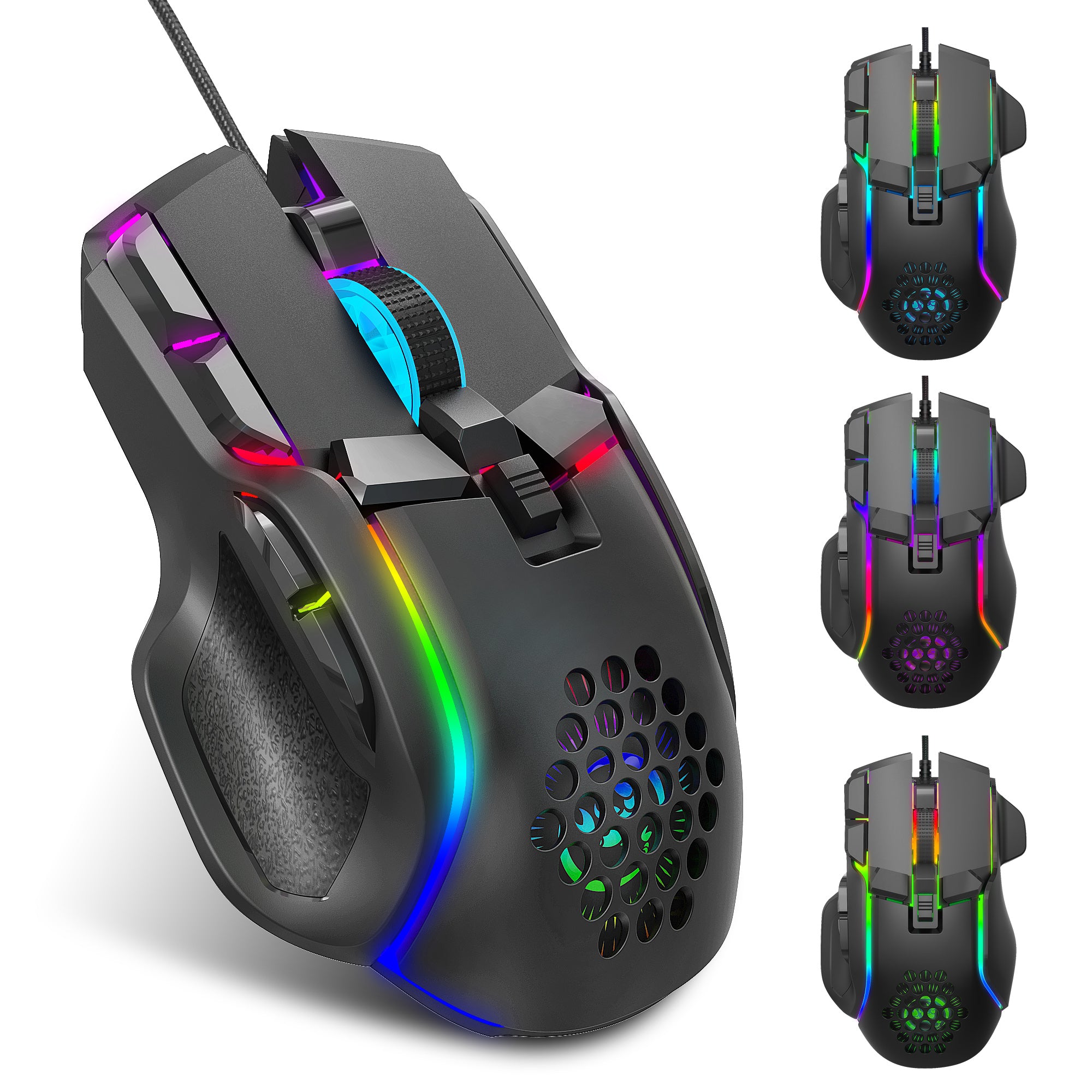 HXSJ S700 10 Keys Wired RGB Gaming Mouse Macro Programming – GamaKay