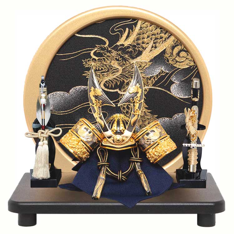 金龍屏風はやぶさ兜 兜平飾り 20Y-05 – 福仙