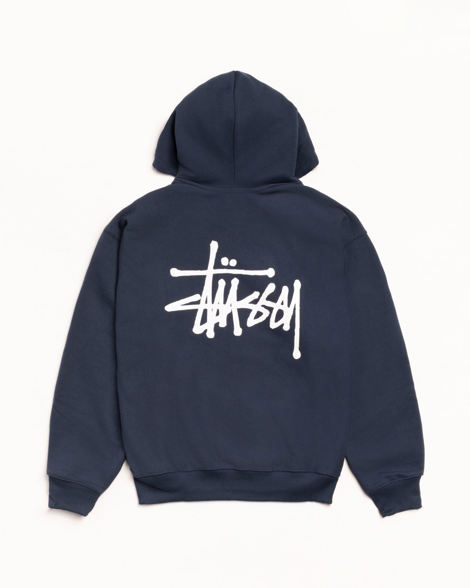 Basic Stüssy Zip Hoodie – Navy | Tee & Sweats | Stüssy Japan