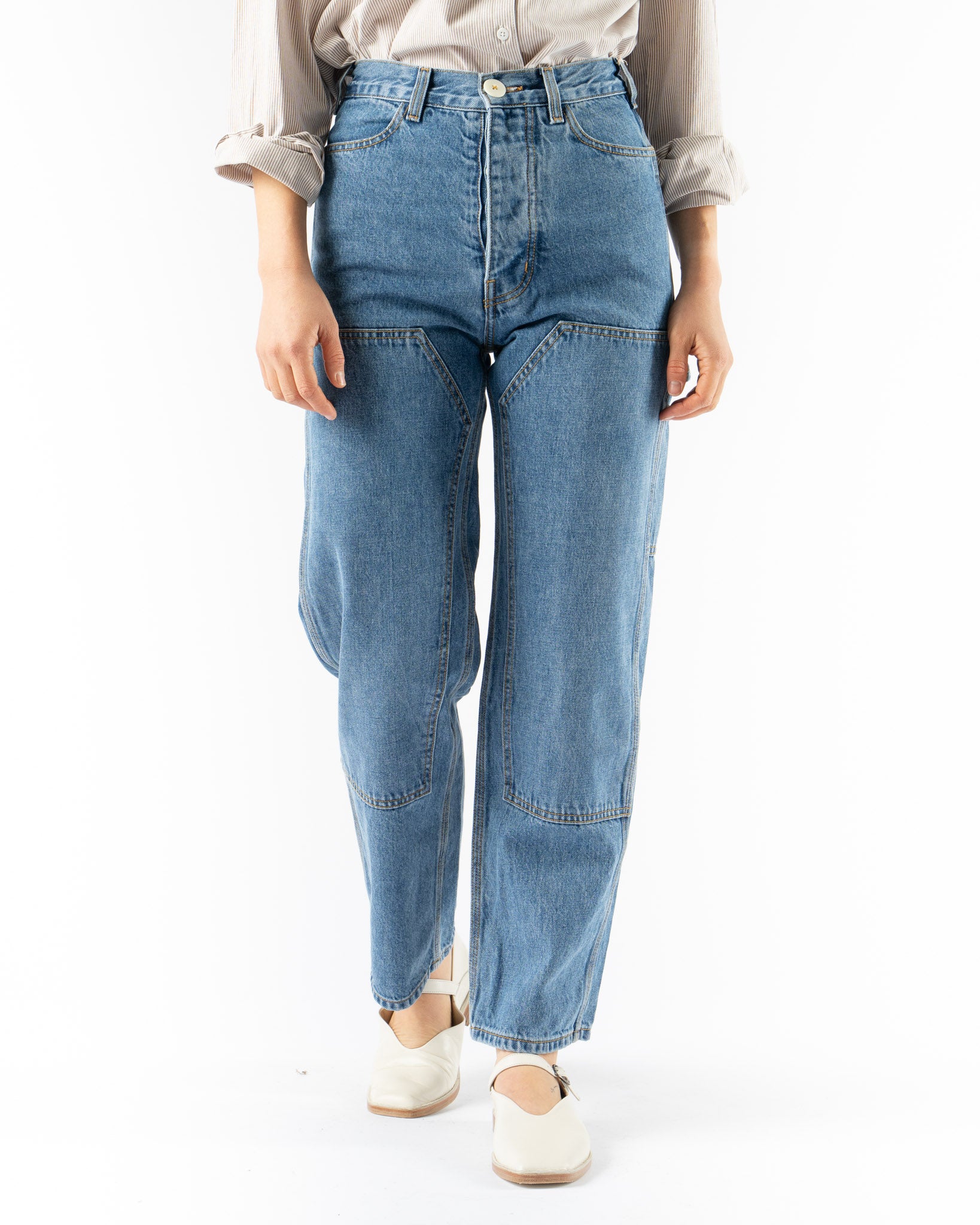 Jesse Kamm Patchfront Handy Pant in Cowboy Blue Curated at Jake