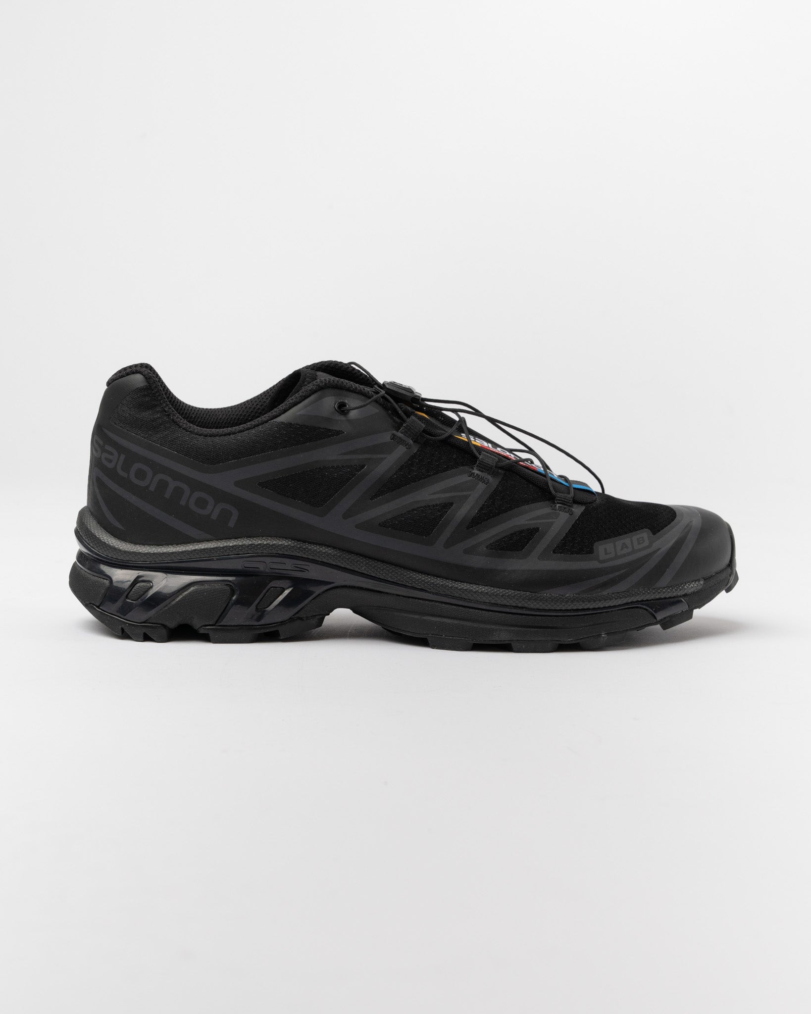 Salomon XT-6 Sneaker in Black/Black/Phantom Curated at Jake and Jones