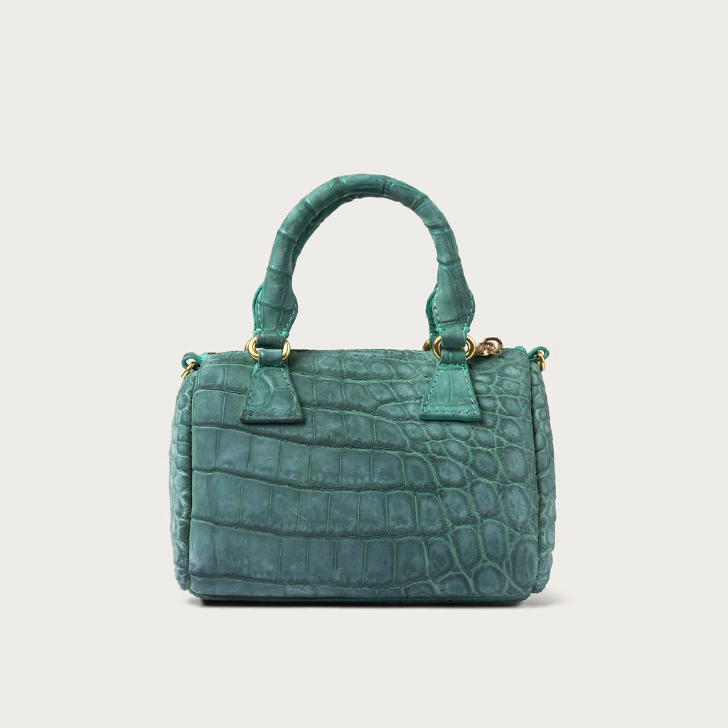 Victoria Nile Crocodile Turquoise Nubuck – Jenya Renée