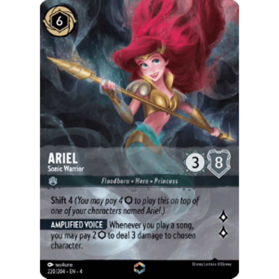 LORCANA アリエル【エンチャンテッド】 / Ariel (Sonic Warrior) - 220
