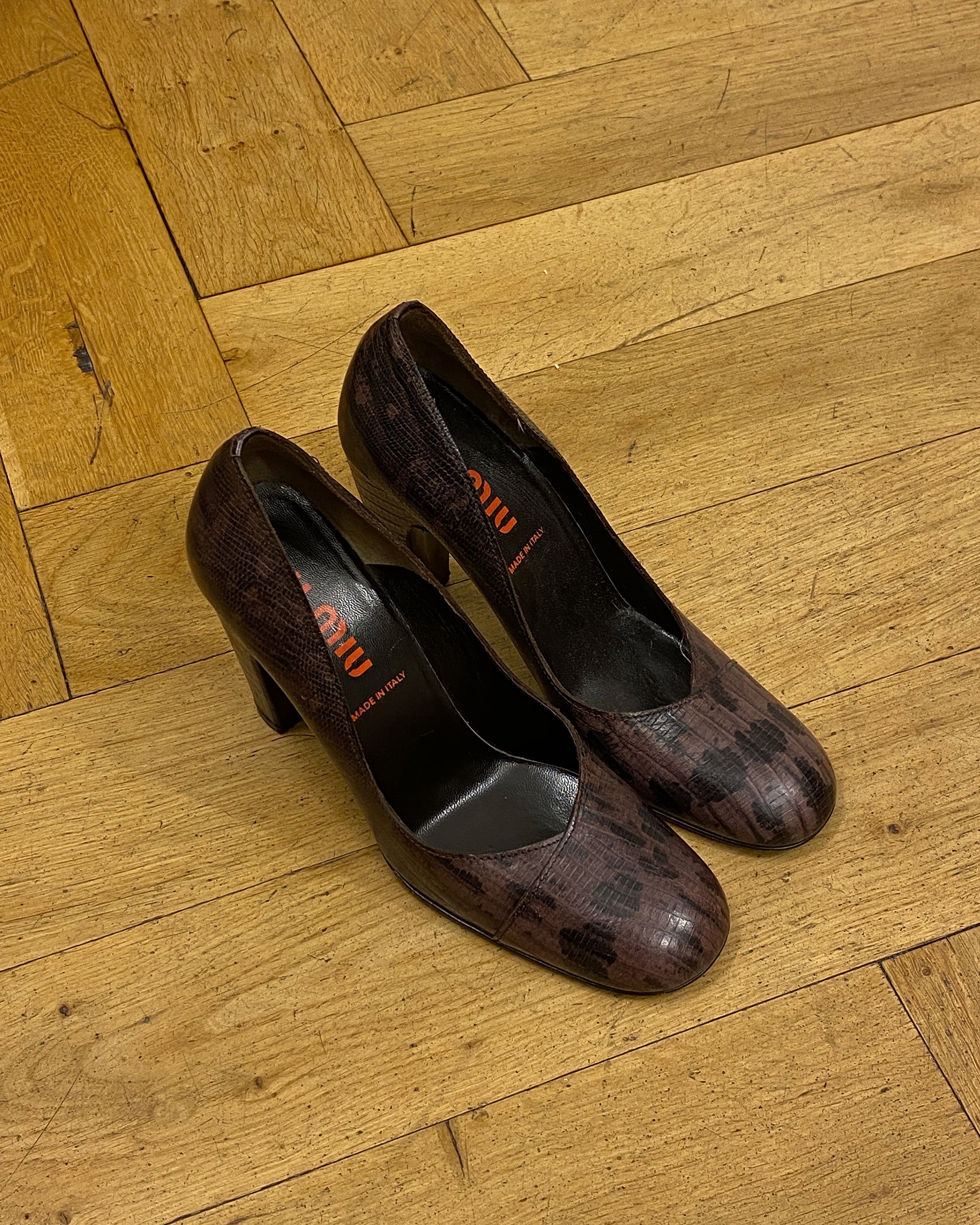 Miu Miu AW2000 Leather Heels Purple – knudpeters