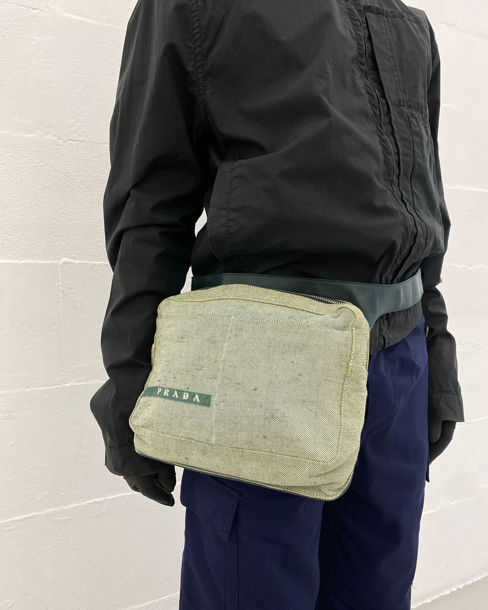 Prada SS1999 Canvas Waist Bag Green – knudpeters