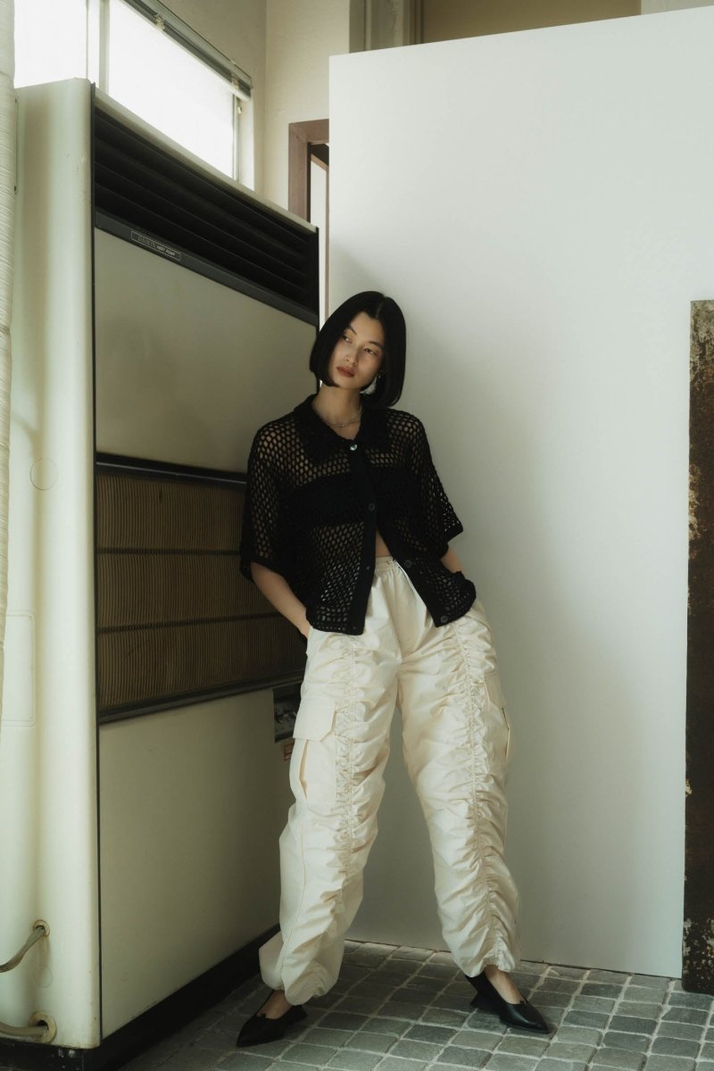 waterproof gathered pants/2color | KNUTH MARF