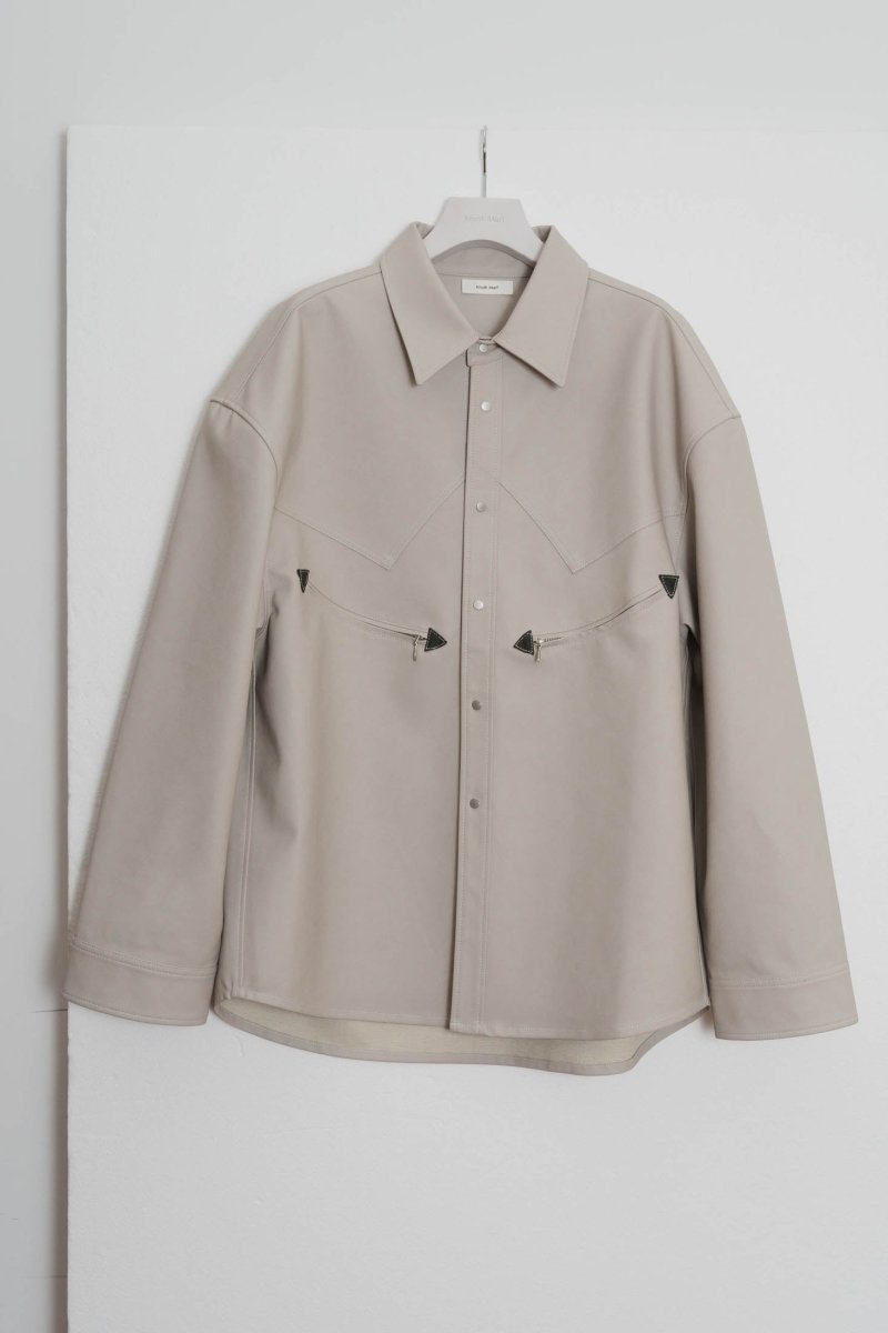 western leather shirt(unisex)/gray | KNUTH MARF