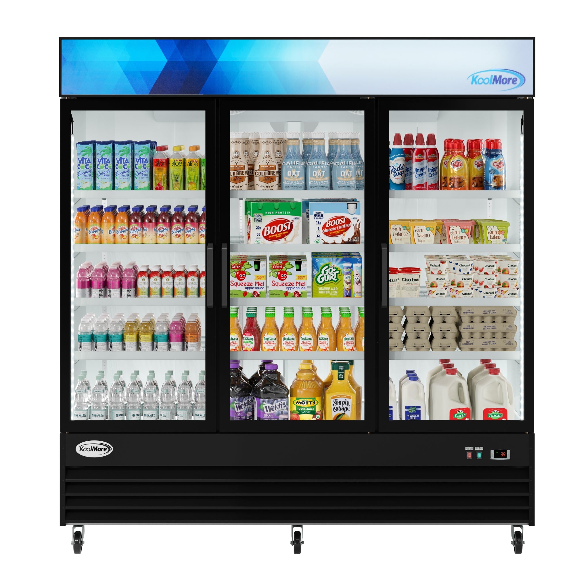 78 in. Three-Door Merchandiser Refrigerator - 53 Cu Ft. MDR-3GD