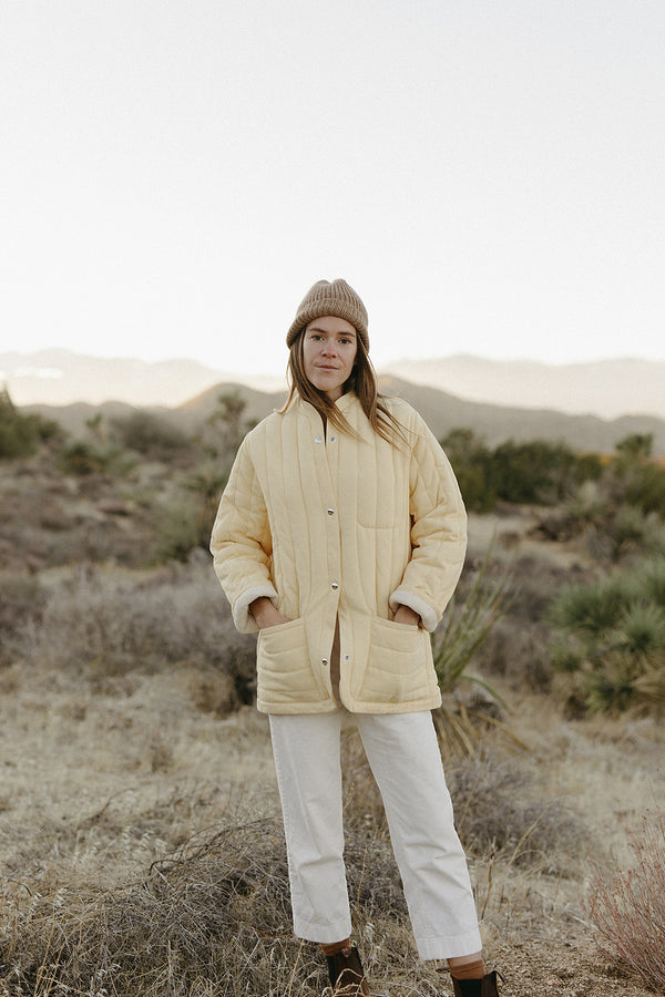 Sawyer Quilted Jacket Mellow Yellow - KORDAL STUDIO
