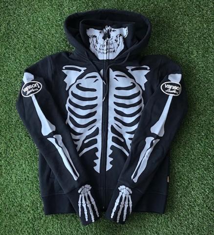 VANSON 裏起毛 ボーンスタンドカラー ZIPパーカー BLK / VANSON専門店