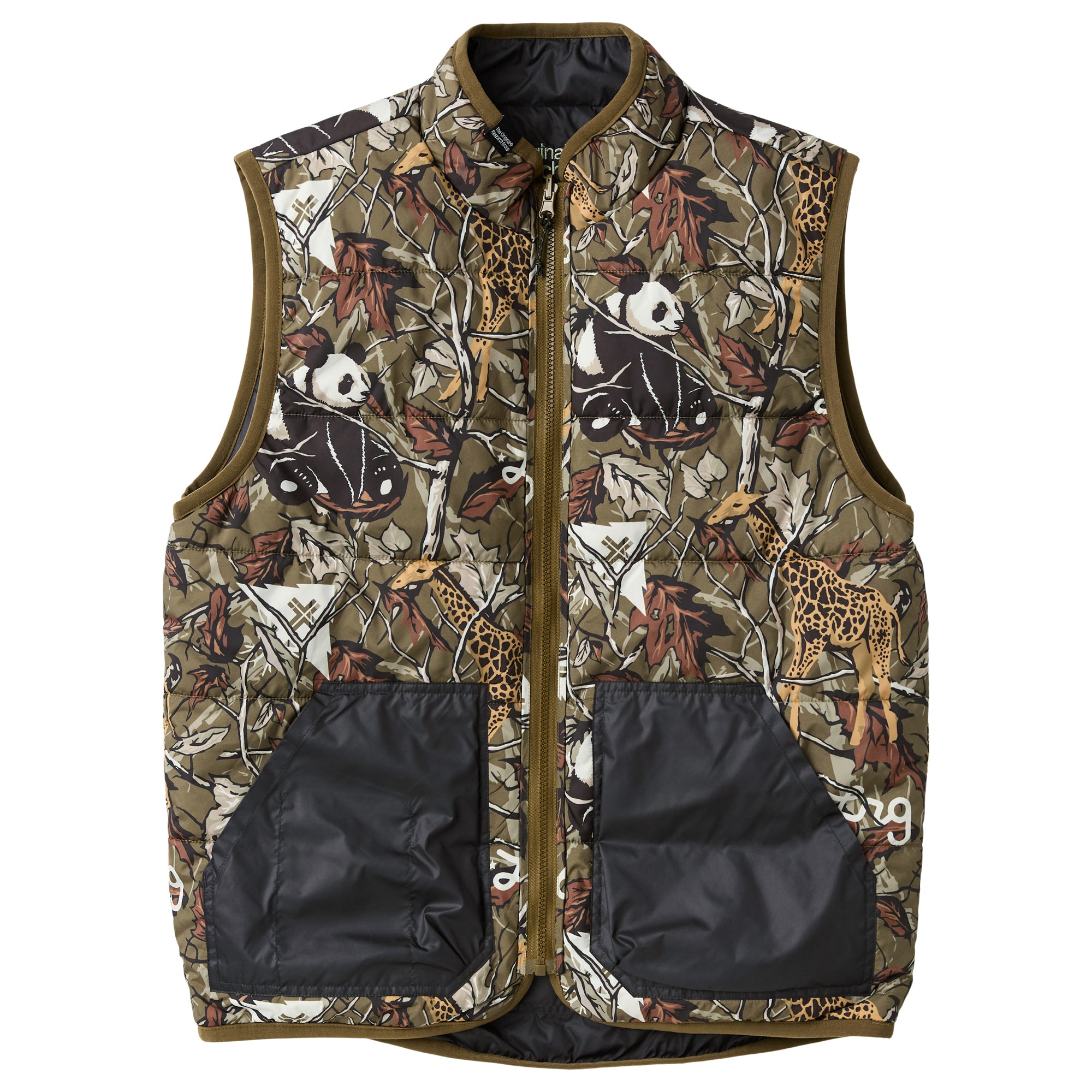 IN THE WOODS REVERSIBLE VEST -BLACK CAMOUFLAGE | LRG Clothing
