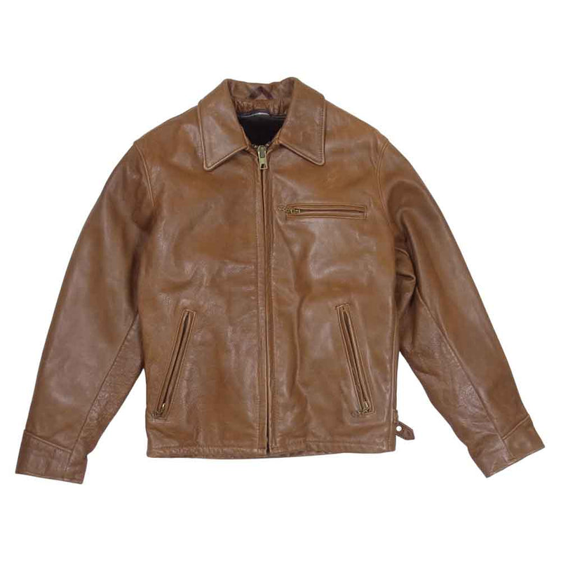 36】Schott ショット ボアライナー レザージャケット 本革 ブラウン