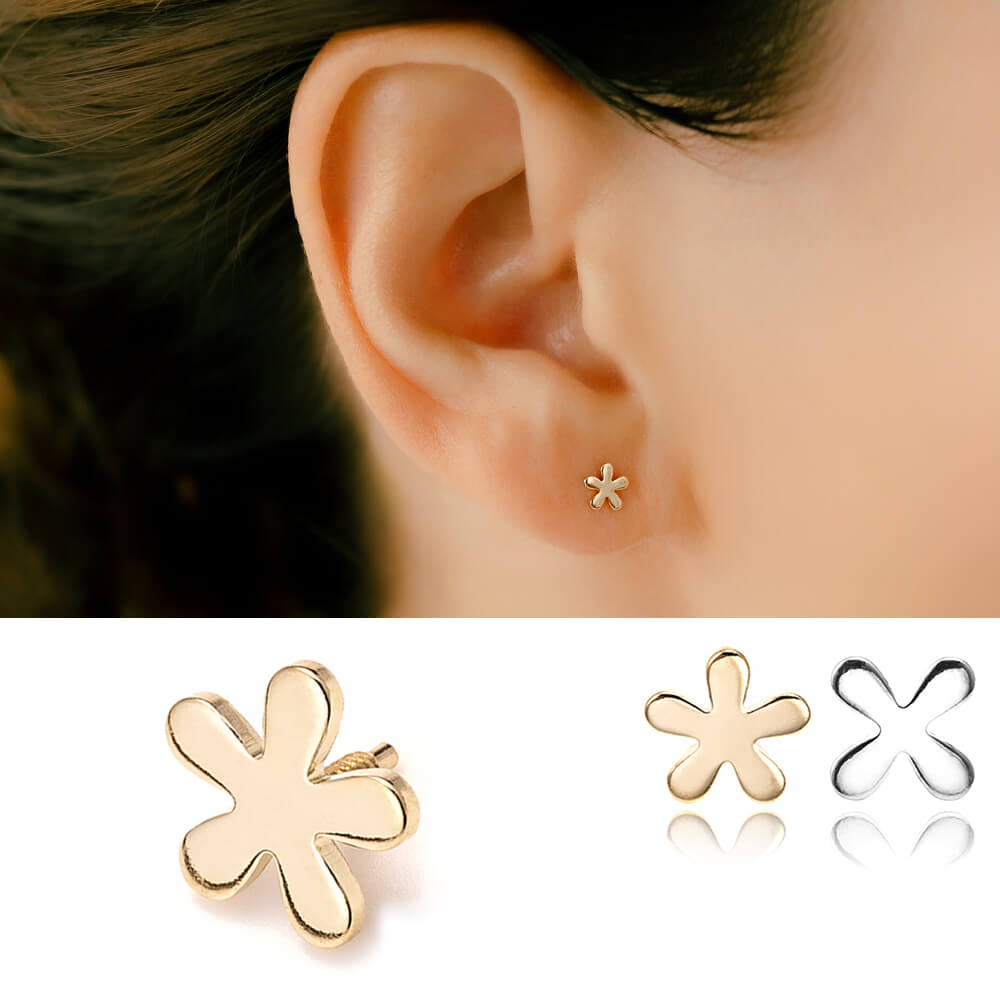 かわいい フラワー・四つ葉のクローバー ボディピアス・軟骨ピアス