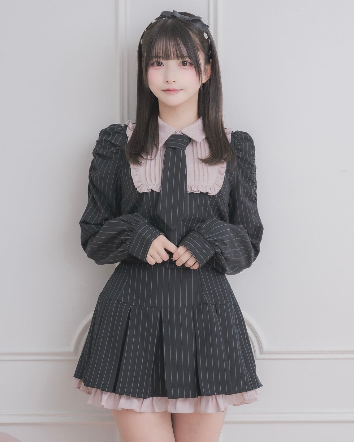 ハイウエストフリルプリーツミニスカート – pium