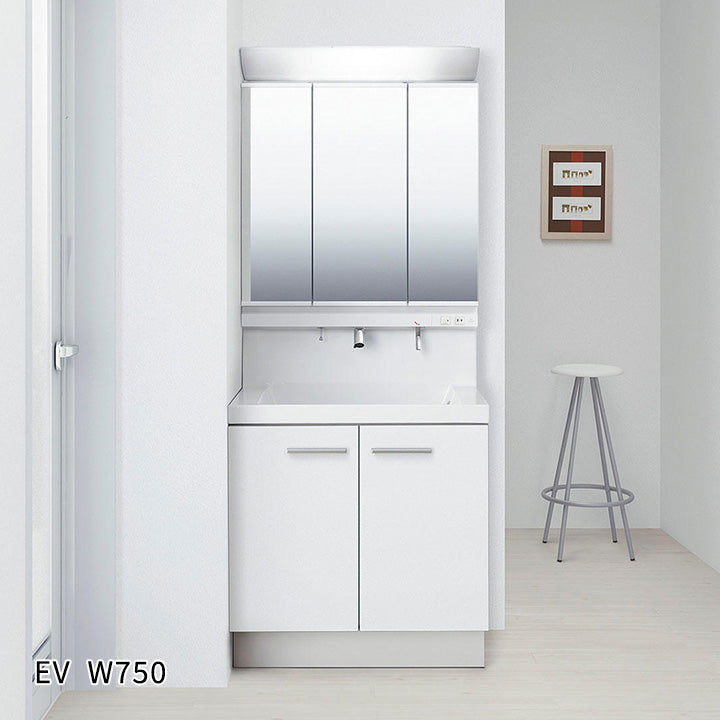 EV 500タイプ W750 扉タイプ・3面鏡・LED照明（全収納） EBN-755SY