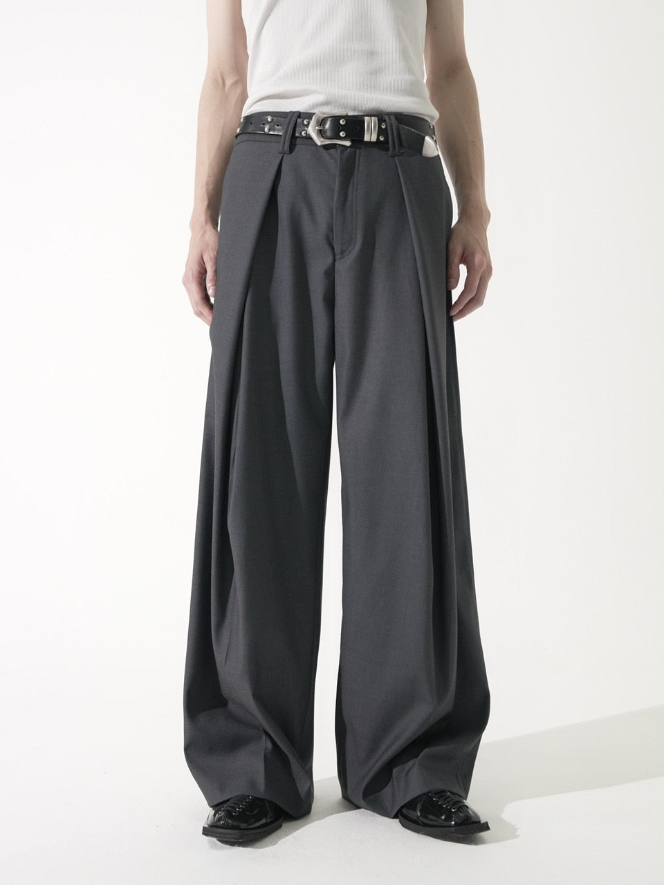 CS】cross tuck drape slacks – PRESSING WEB SHOP