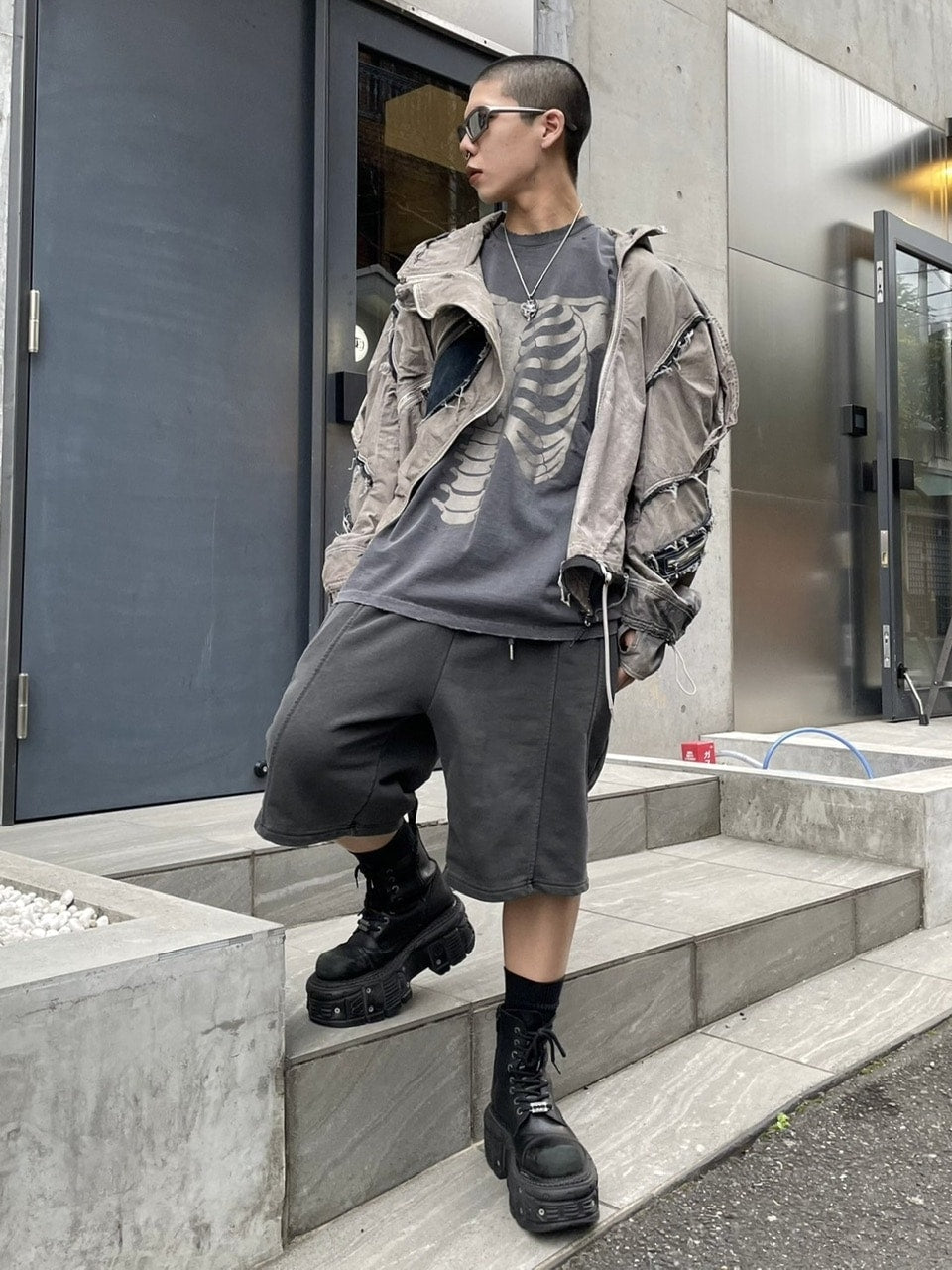 Never mind the XU】skeleton tee / 【ネバーマインドザエックスユー