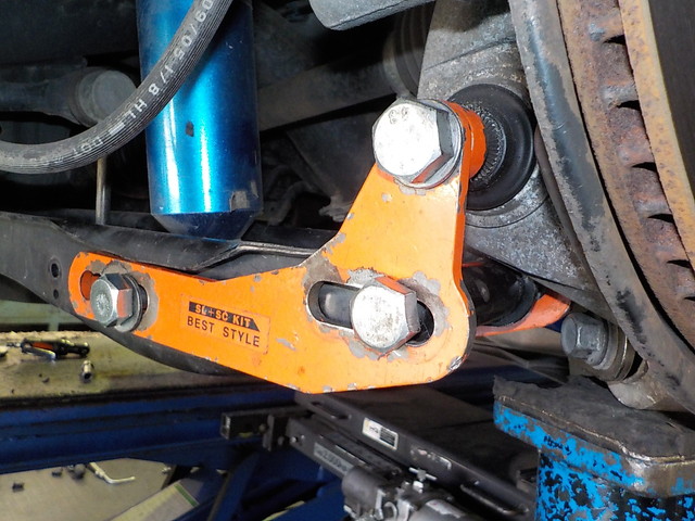 GRS180 クラウン アーム交換 スライドキャンバーキット取り付け