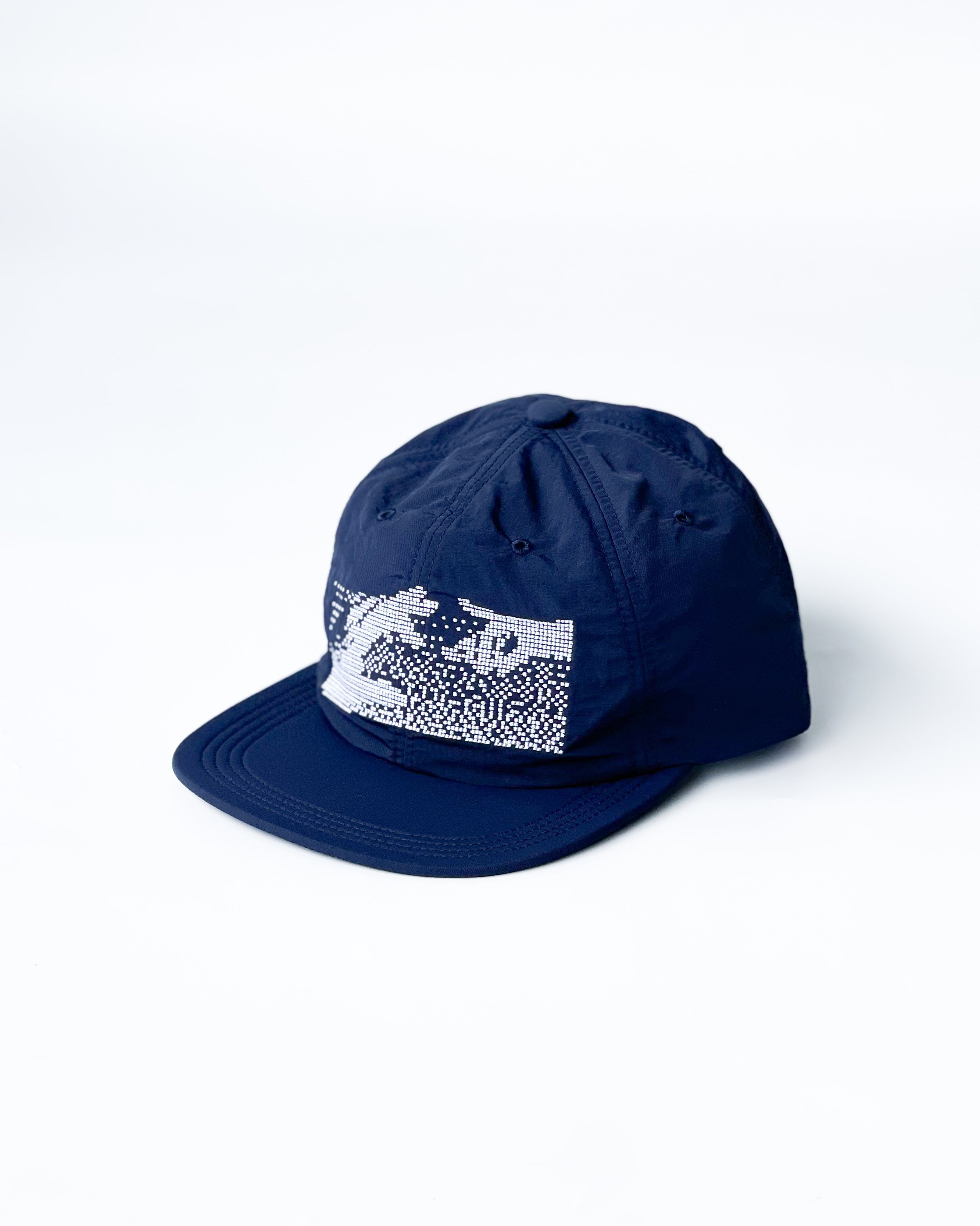 GARBAGE】SOFT BRIM 6PANEL CAP (KEEP IN TOUCH) - NAVY
