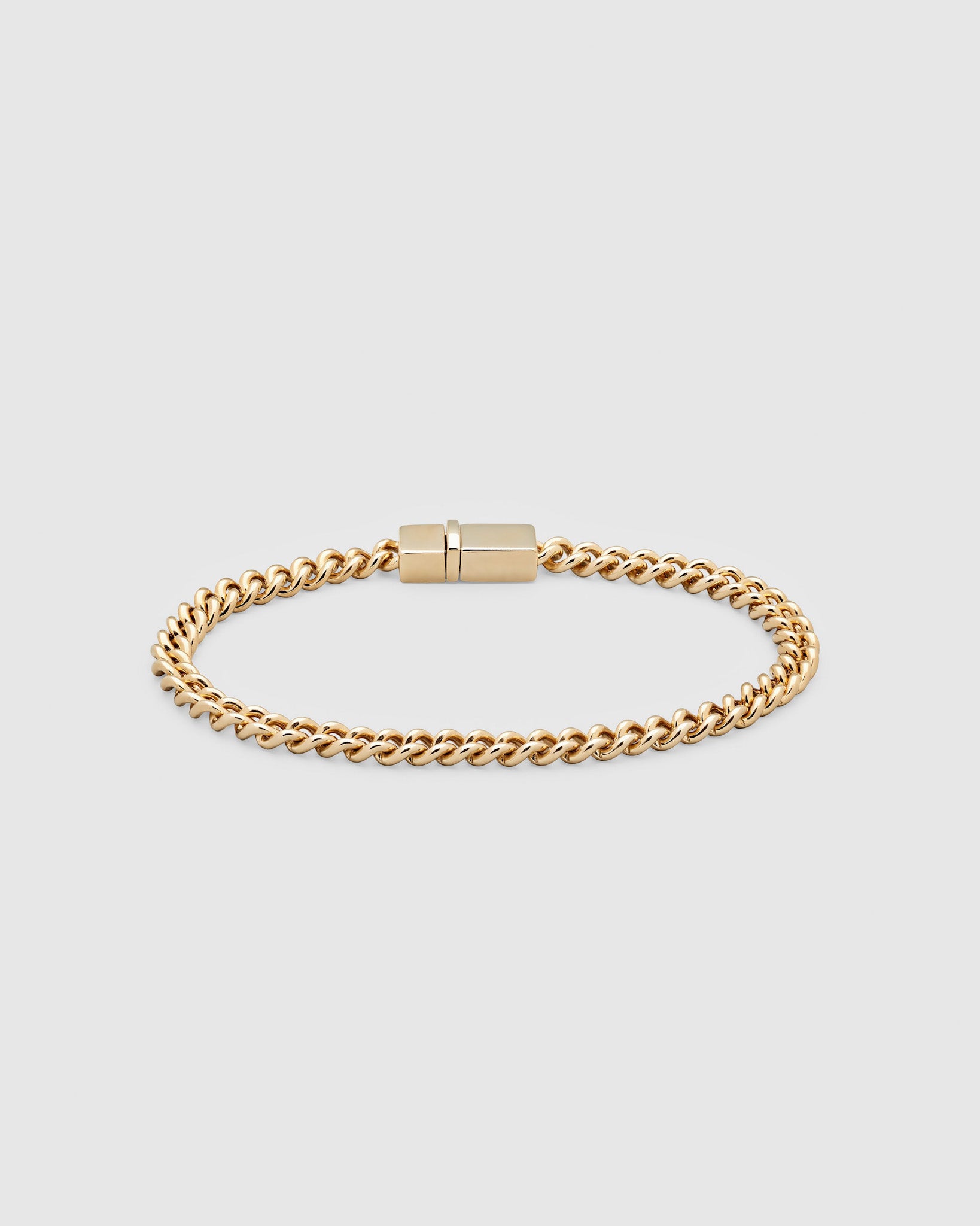 TOM WOOD】ROUNDED CURB BRACELET THIN GOLD