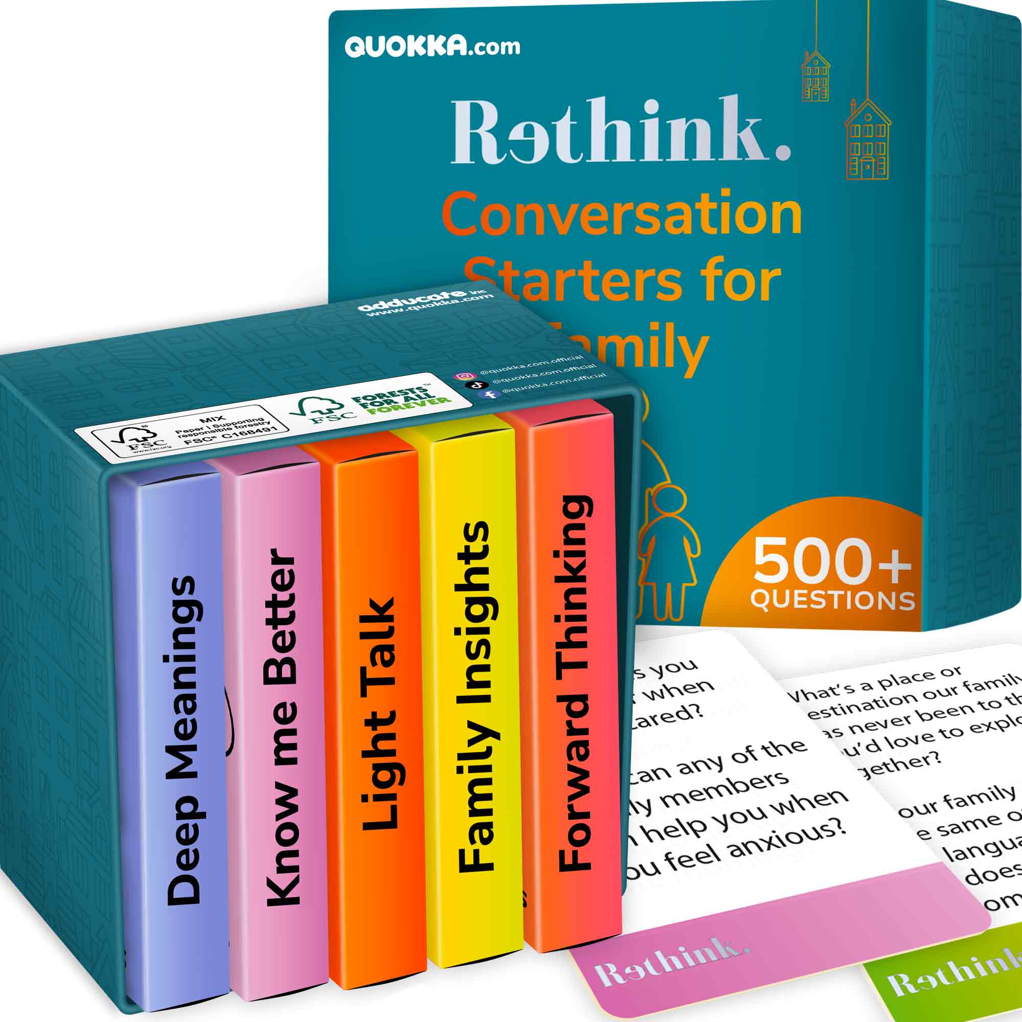 Rethink!: Conversation Starters for Families | 250 Cards