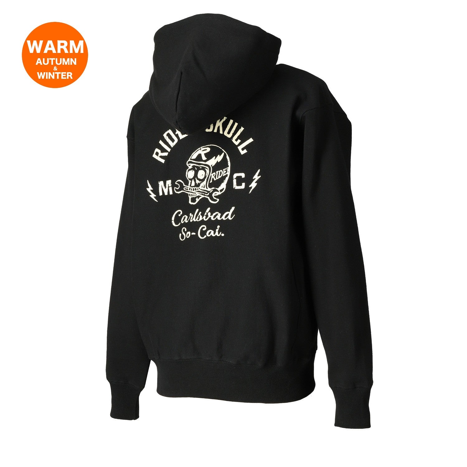 RIDEZ SKULL MC ZIP PARKA 12oz 厚手スカル ジップパーカー RHD04