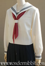 WONDER RABBIT - 通販 K020951 白ボディ冬セーラー服・スペア衿袖付き