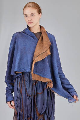 MARC LE BIHAN - Long Flared Jacket In Washed Wool, Cotton, And