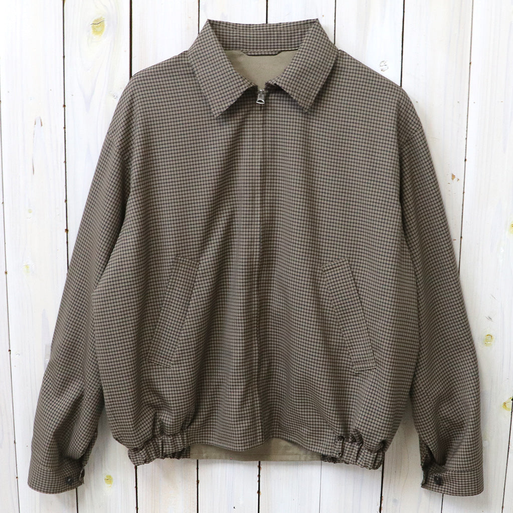Kaptain Sunshine : Summer Wool Zip Blouson (KHAKI PLAID) – Reggieshop
