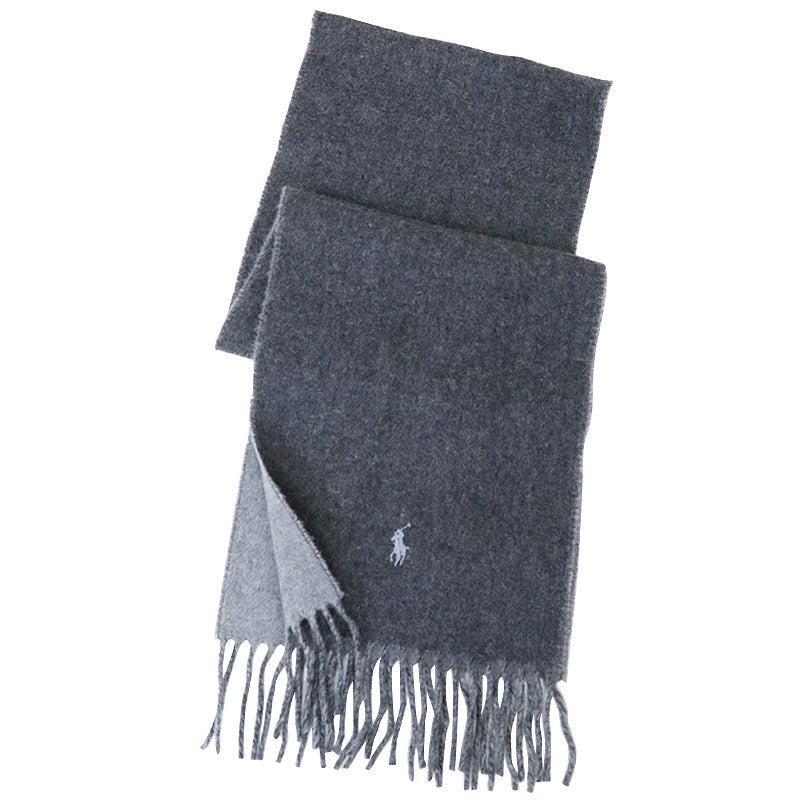 POLO RALPH LAUREN『リバーシブル ウールブレンド スカーフ』(GRAY/LT