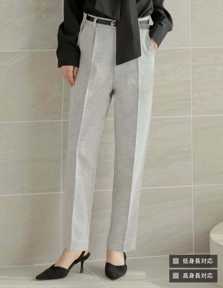 モノトーンツイードテーパードパンツ - パンツ通販 | 人気レディース