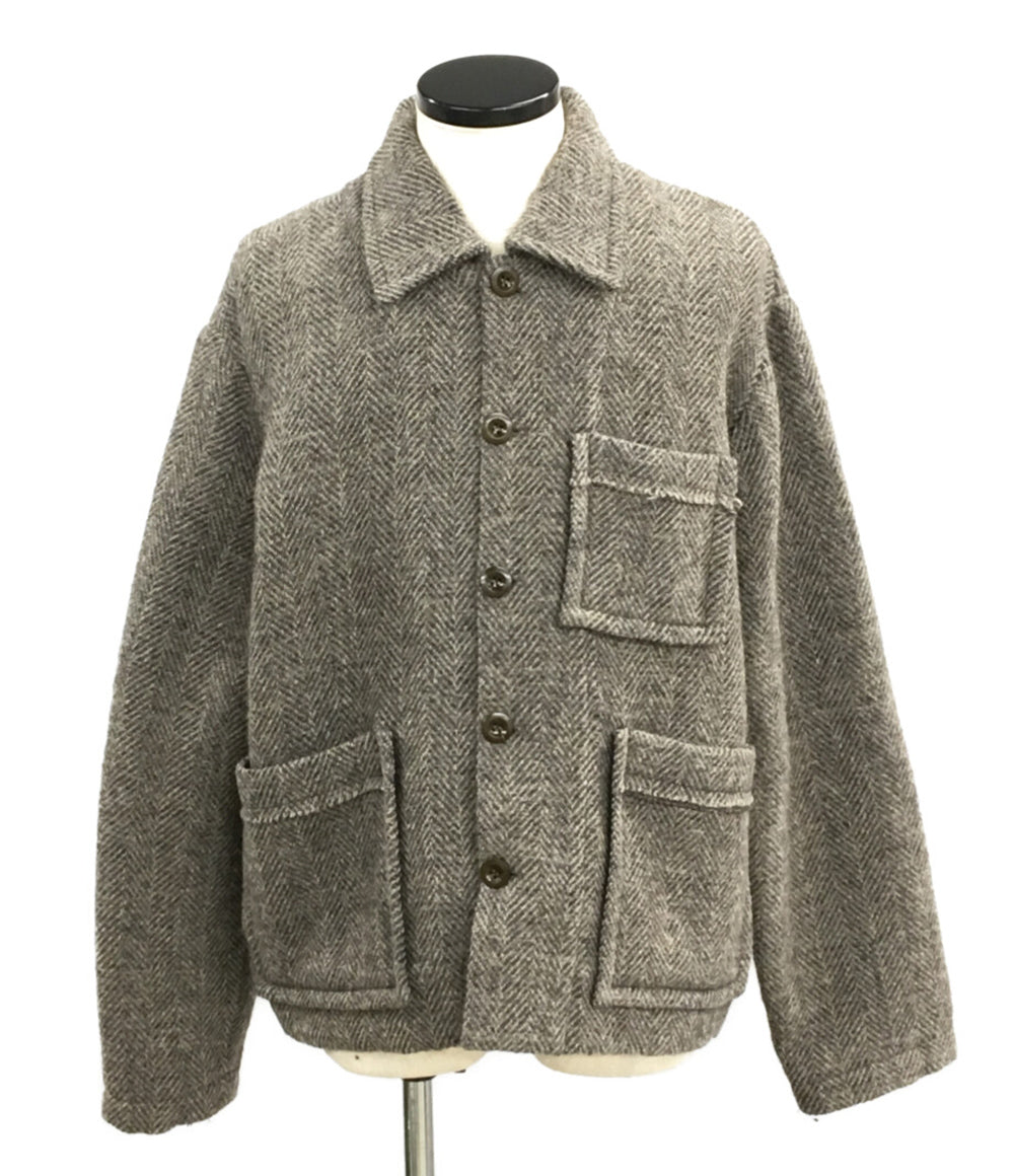 アクネステュディオス 美品 ウール ヘリンボーンジャケット メンズ