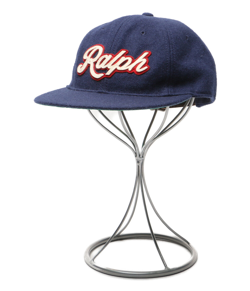 美品 POLO RALPH LAUREN アップリケド ウール ボール キャップ メンズ