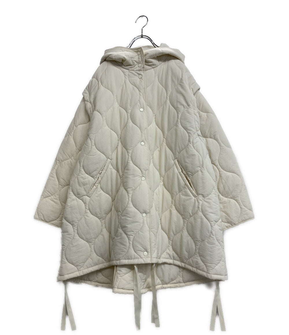 ルシェルブルー 2WAYパテッドコクーンコート キルティング ホワイト