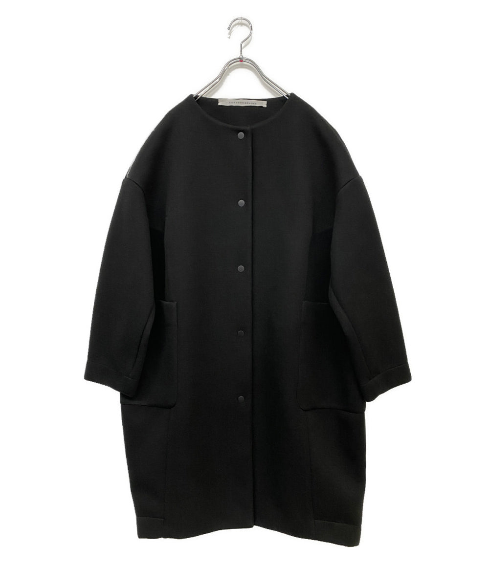 COGTHEBIGSMOKE コグザビッグスモーク ノーカラーコート ブラック 5802