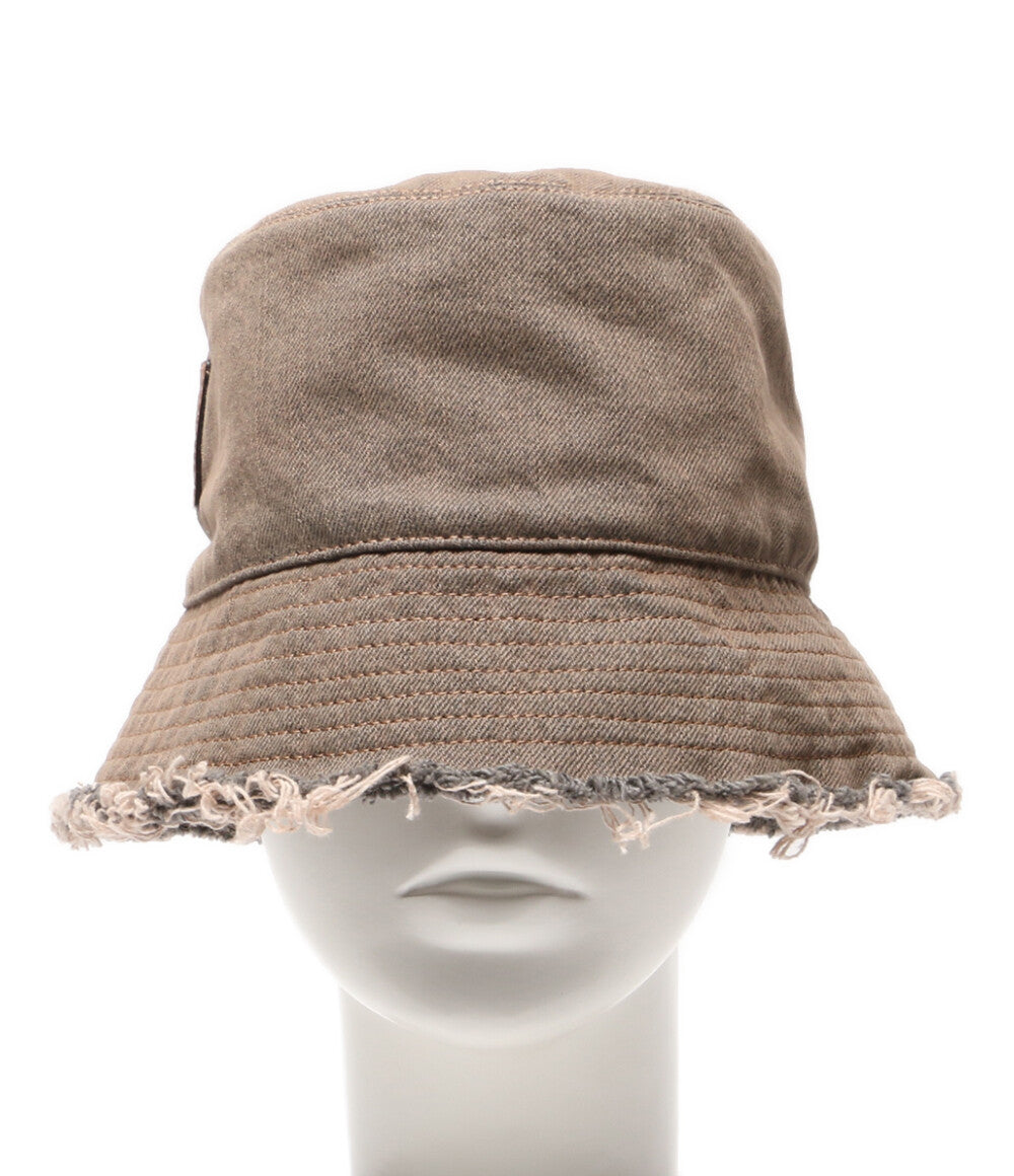 LOEWE レザーロゴパッチ フレイド バケットハット K820HB1X20 メンズ