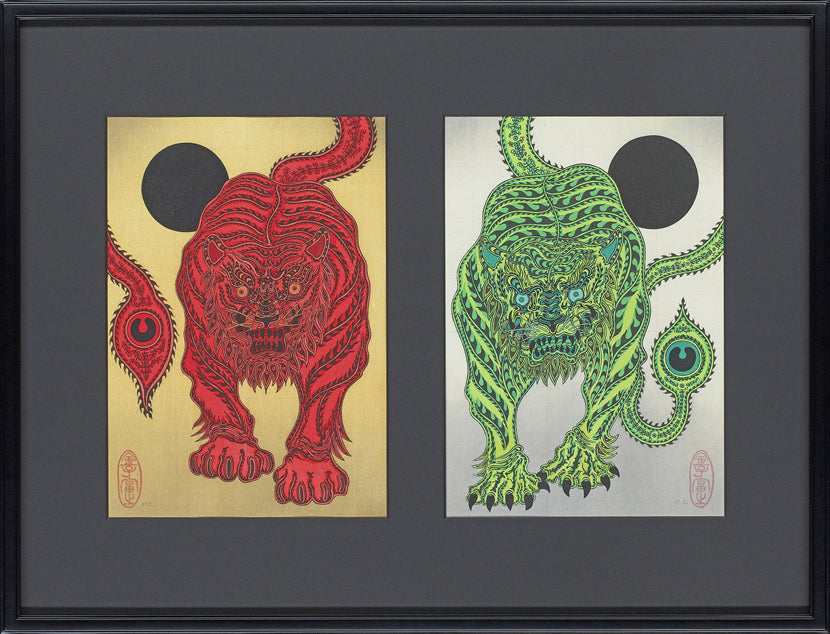 Tomiyuki Kaneko（金子富之） 金子富之「赤虎・青虎」2図セット