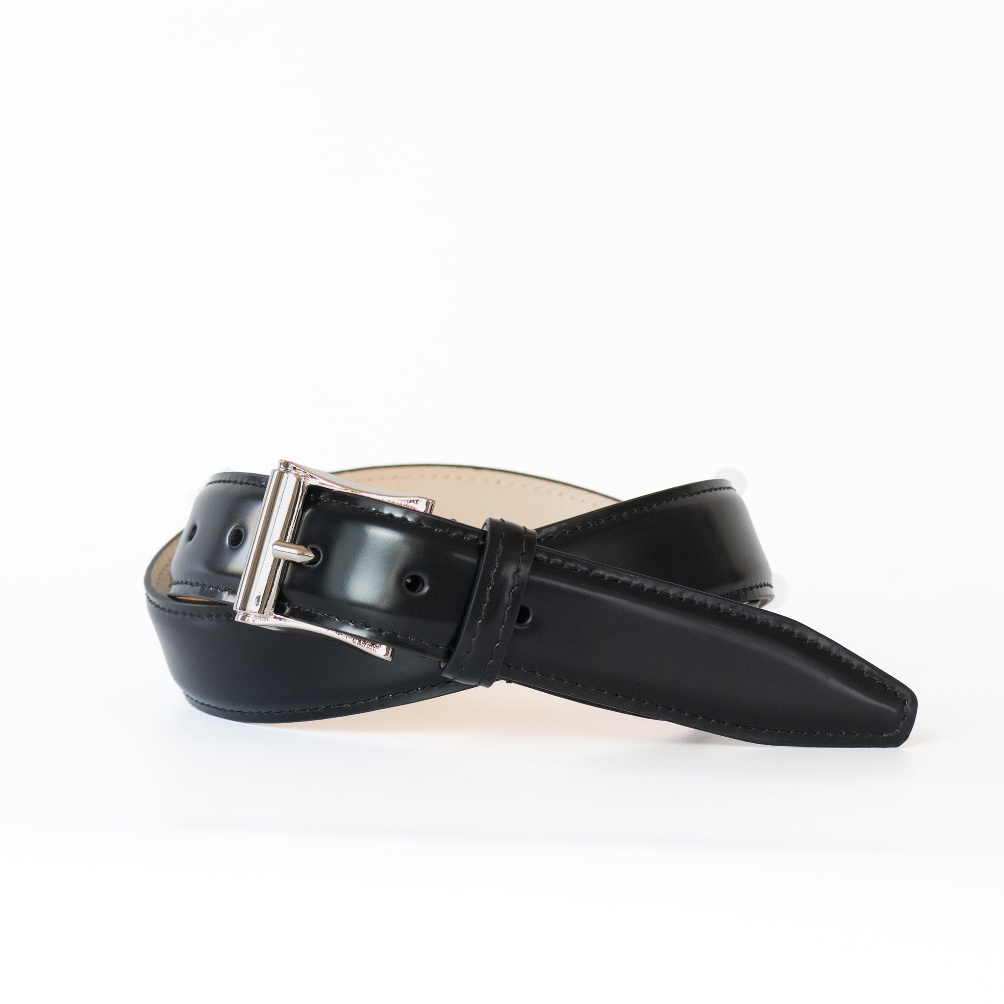 FATTORIA del CUOIO - square buckle corrected grain leather belt
