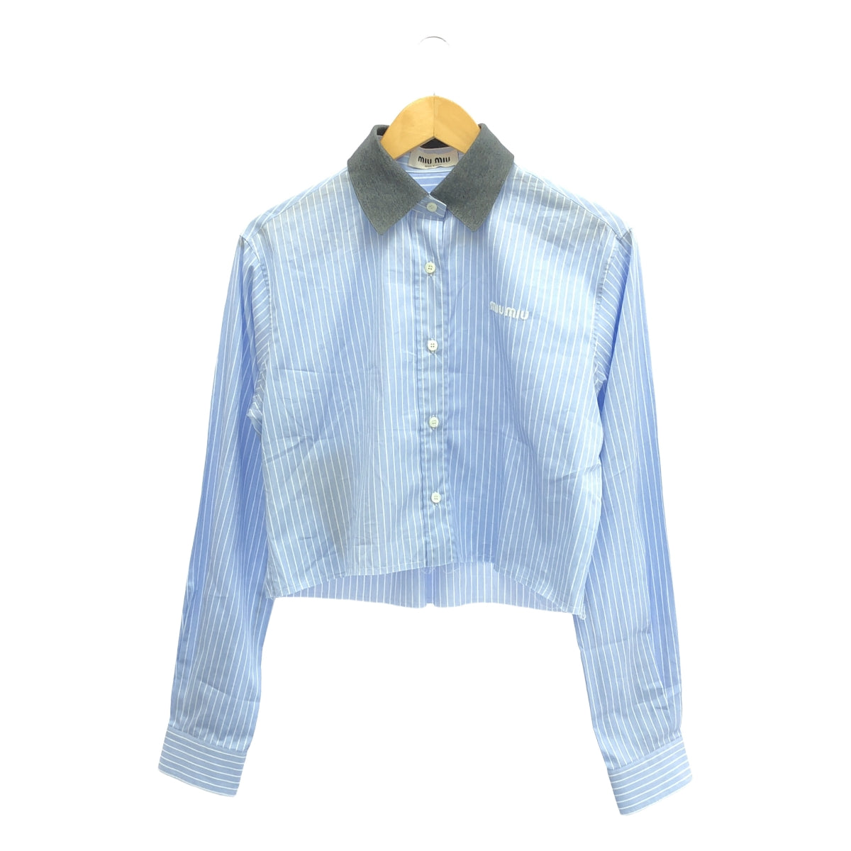 新品】 miu miu / ミュウミュウ | 2025SS | ブルーストライプ ポプリン