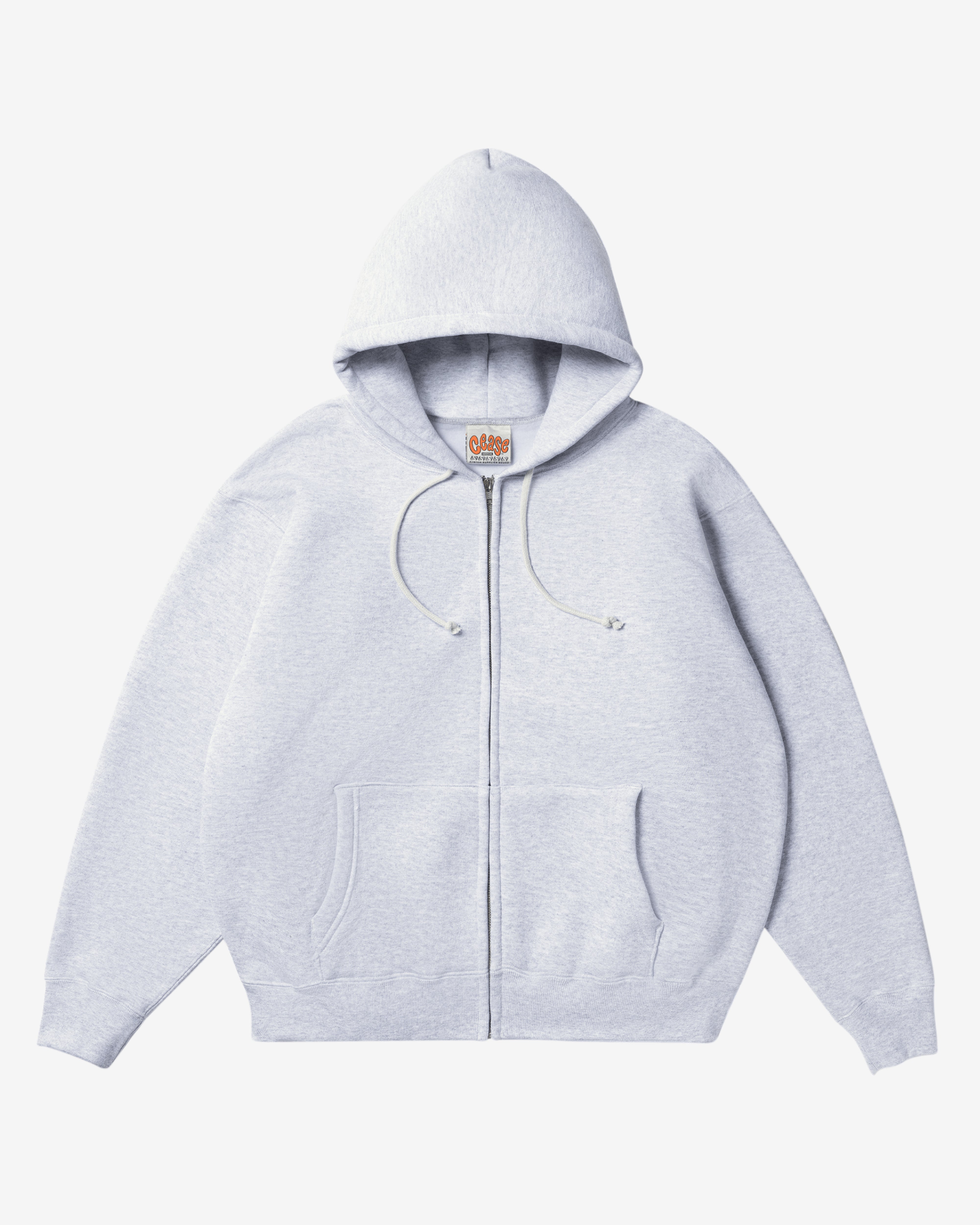 Cease: Men's Standard Zip Hoodie (Ash Grey) | DSMNY E-SHOP