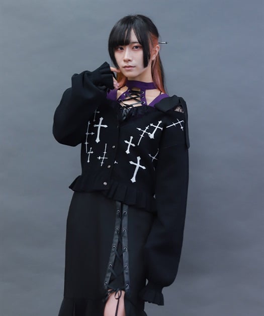 クロスジャカードニットカーディガン | NIBBLE POISON | axes femme