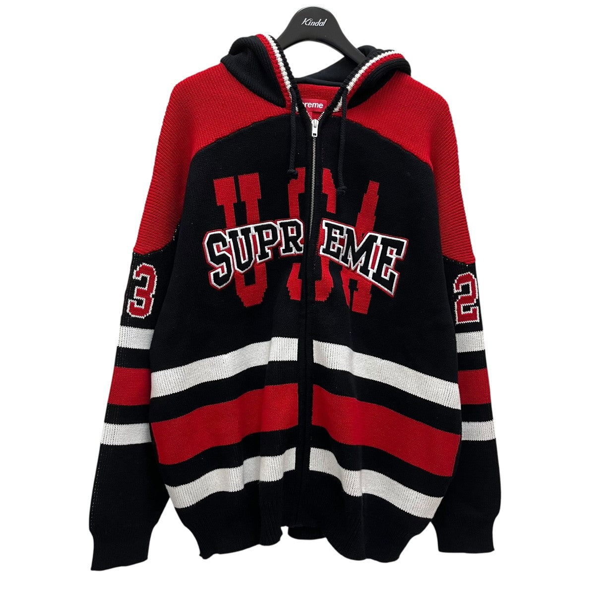 Supreme(シュプリーム) USA ZIP UP HOODEDニットパーカー ブラック