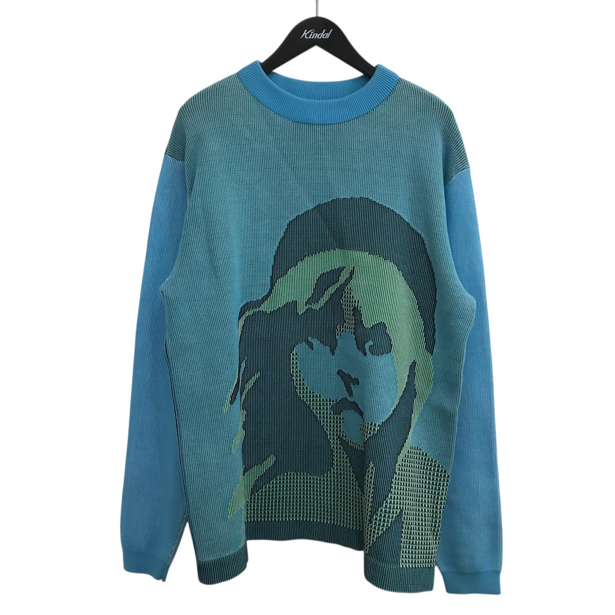 KENZO(ケンゾー) フェイスデザインニット スカイブルー サイズ XL