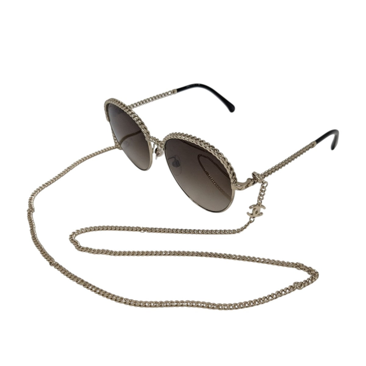 CHANEL(シャネル) c．396 55 グラスチェーンサングラス 4242 ゴールド
