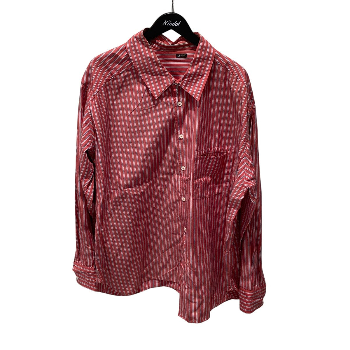 LES SIX(レシス) ストライプ長袖シャツTJUGO-FYRA-6-dS TJUGO-FYRA-6