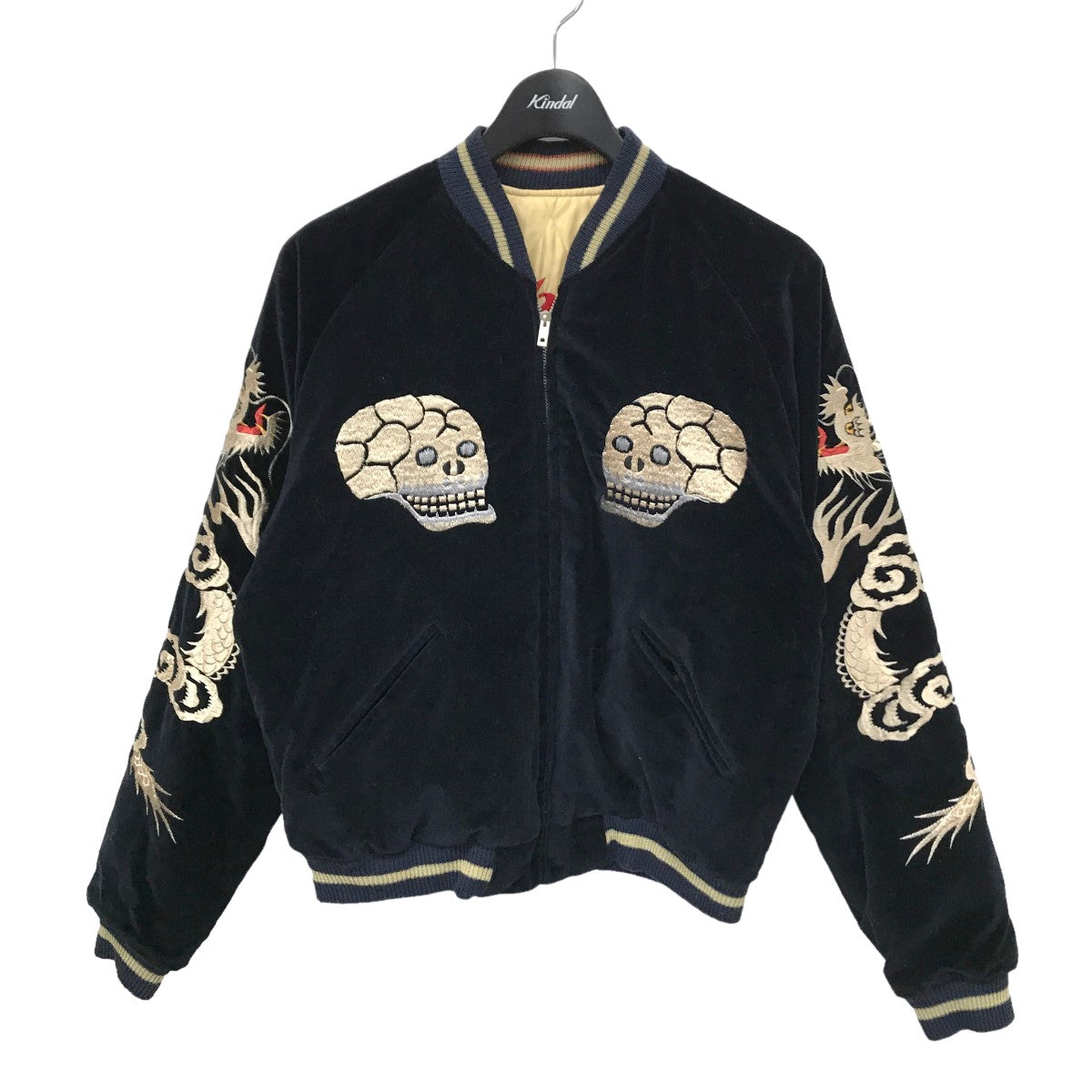 TAILOR TOYO(テーラー東洋) 別珍 リバーシブル スカジャン 髑髏×赤虎