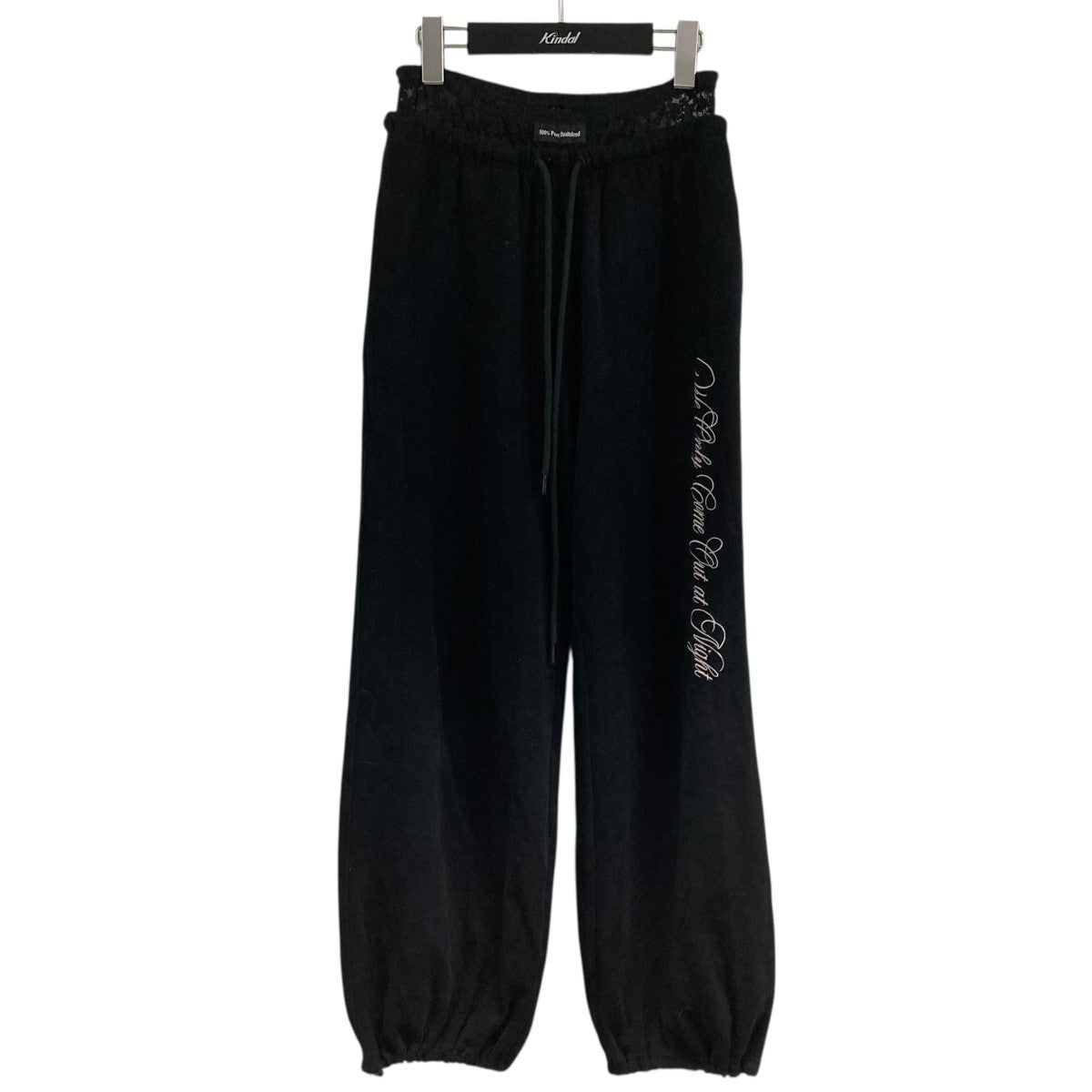 BADBLOOD(バッドブラッド) レーススウェットパンツ ブラック サイズ XS