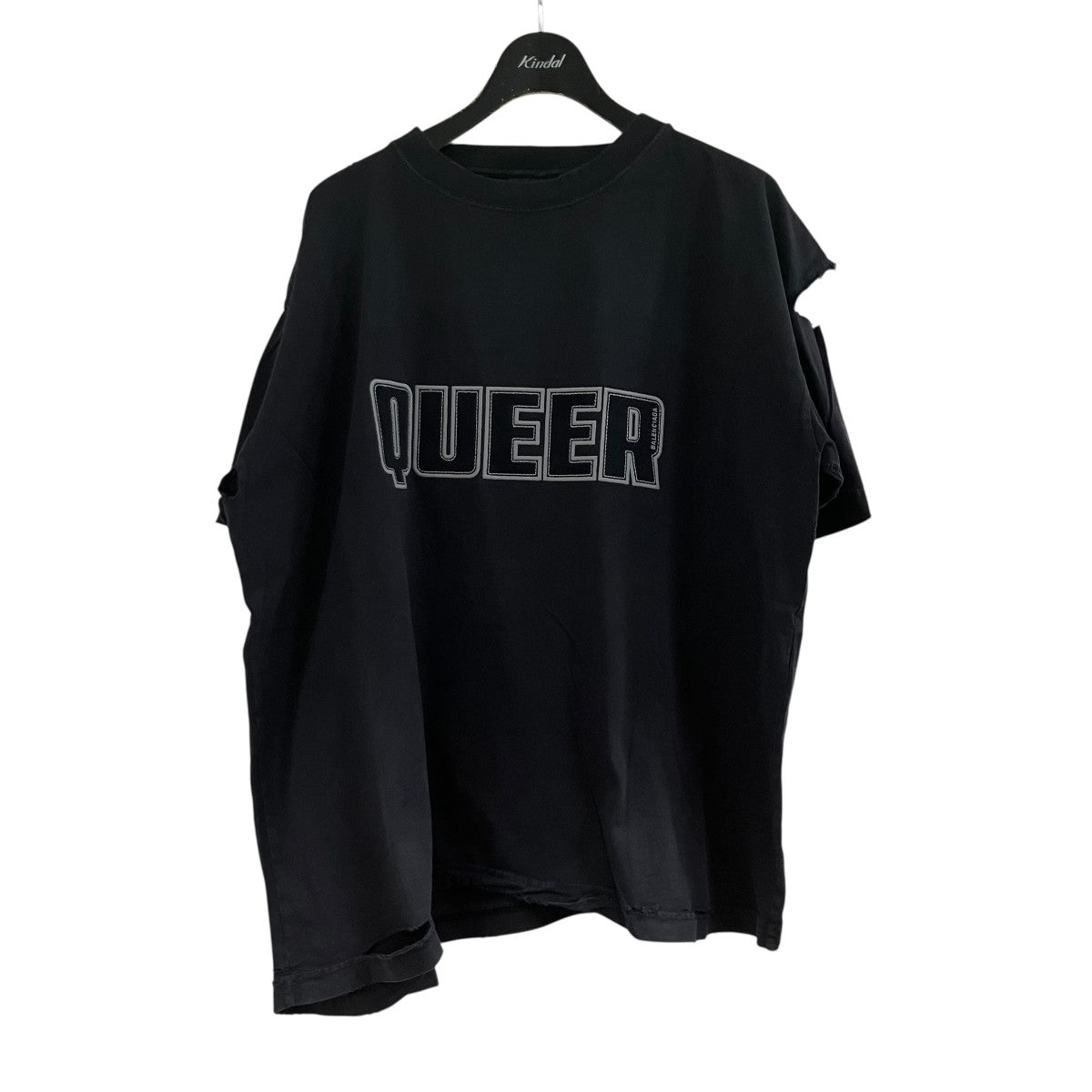 BALENCIAGA(バレンシアガ) パッチデストロイTシャツ 826346 ブラック