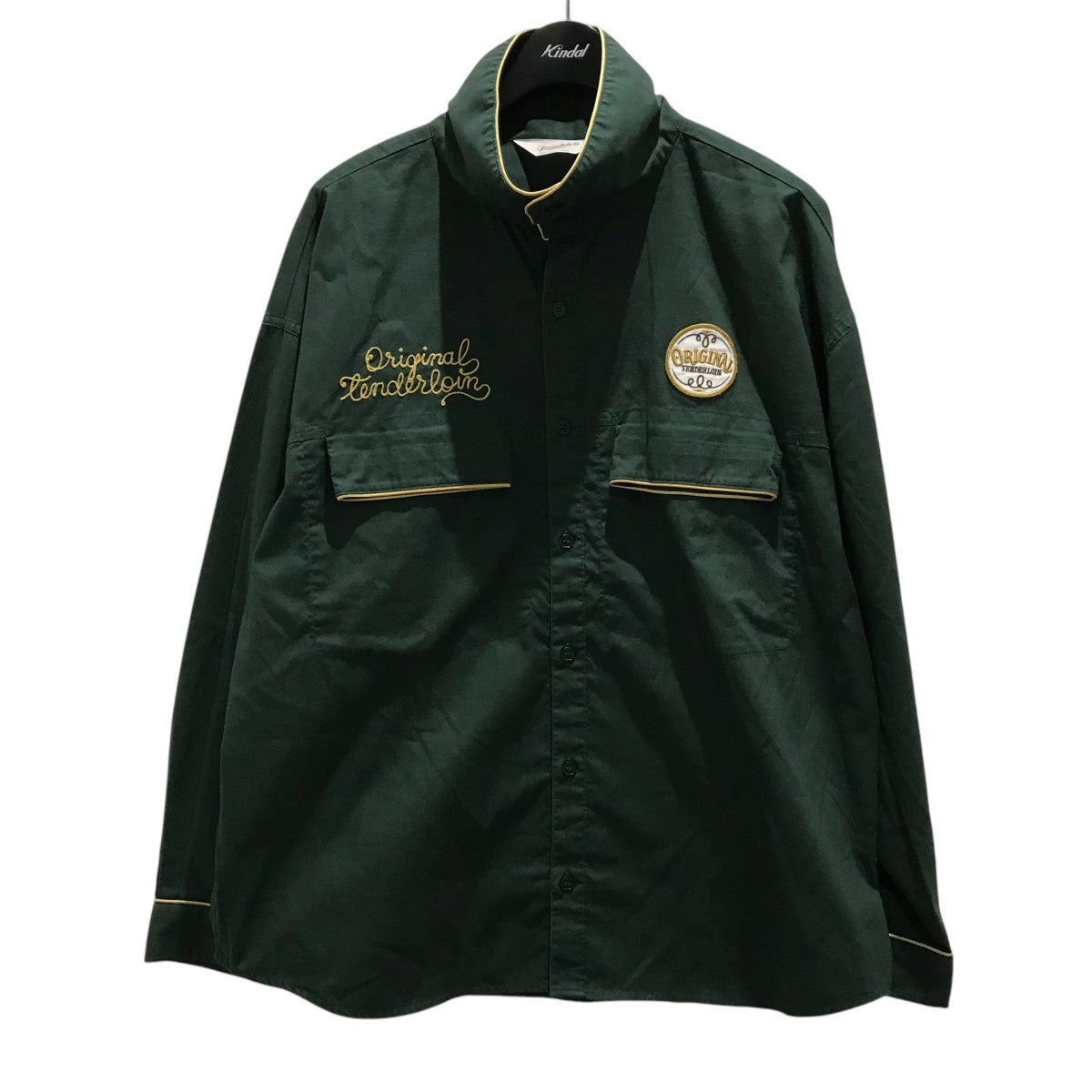 TENDERLOIN(テンダーロイン) ハイネックワッペンシャツ グリーン