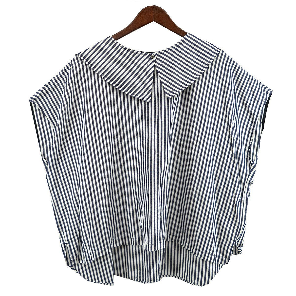 nest Robe(ネストローブ) 21SS リネン 付け襟 ストライプ ブラウス